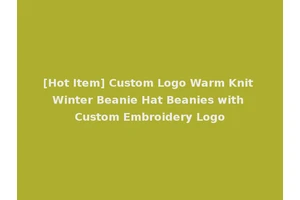 [Hot Item] Custom Logo Warm Knit Winter Beanie Hat Beanies with Custom Embroidery Logo