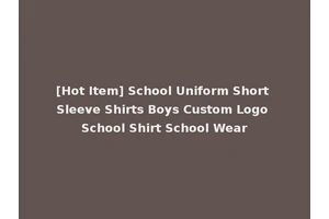 [Hot Item] School Uniform Short Sleeve Shirts Boys Custom Logo School Shirt School Wear