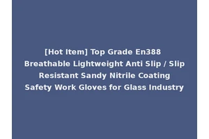 [Hot Item] Top Grade En388 Breathable Lightweight Anti Slip / Slip Resistant Sandy Nitrile Coating Safety Work Gloves for Glass Industry
