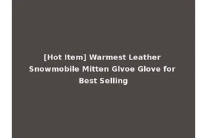 [Hot Item] Warmest Leather Snowmobile Mitten Glvoe Glove for Best Selling