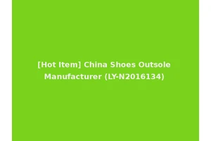 [Hot Item] China Shoes Outsole Manufacturer (LY-N2016134)