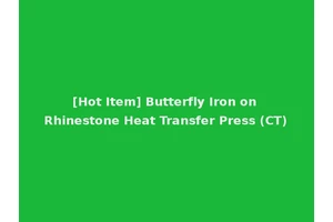 [Hot Item] Butterfly Iron on Rhinestone Heat Transfer Press (CT)