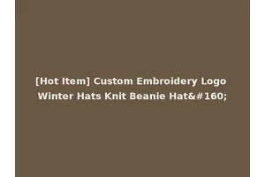 [Hot Item] Custom Embroidery Logo Winter Hats Knit Beanie Hat 