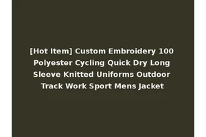[Hot Item] Custom Embroidery 100 Polyester Cycling Quick Dry Long Sleeve Knitted Uniforms Outdoor Track Work Sport Mens Jacket