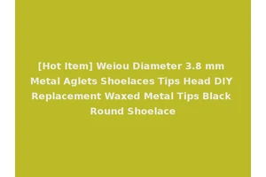 [Hot Item] Weiou Diameter 3.8 mm Metal Aglets Shoelaces Tips Head DIY Replacement Waxed Metal Tips Black Round Shoelace
