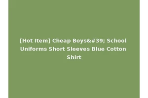[Hot Item] Cheap Boys' School Uniforms Short Sleeves Blue Cotton Shirt