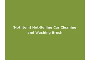 [Hot Item] Hot-Selling Car Cleaning and Washing Brush
