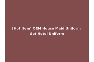 [Hot Item] OEM House Maid Uniform Set Hotel Uniform