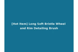 [Hot Item] Long Soft Bristle Wheel and Rim Detailing Brush