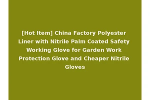 [Hot Item] China Factory Polyester Liner with Nitrile Palm Coated Safety Working Glove for Garden Work Protection Glove and Cheaper Nitrile Gloves