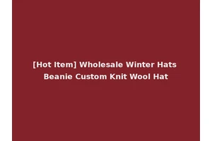 [Hot Item] Wholesale Winter Hats Beanie Custom Knit Wool Hat