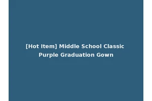 [Hot Item] Middle School Classic Purple Graduation Gown