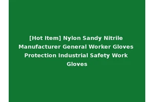 [Hot Item] Nylon Sandy Nitrile Manufacturer General Worker Gloves Protection Industrial Safety Work Gloves