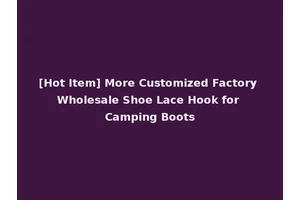 [Hot Item] More Customized Factory Wholesale Shoe Lace Hook for Camping Boots