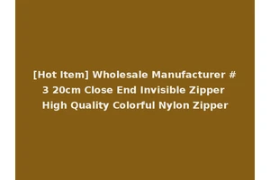 [Hot Item] Wholesale Manufacturer #3 20cm Close End Invisible Zipper High Quality Colorful Nylon Zipper