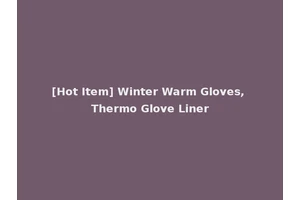 [Hot Item] Winter Warm Gloves, Thermo Glove Liner