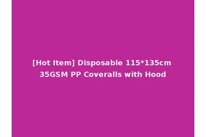 [Hot Item] Disposable 115*135cm 35GSM PP Coveralls with Hood