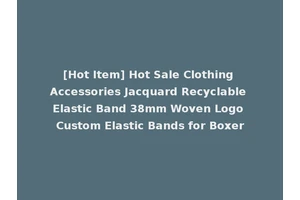 [Hot Item] Hot Sale Clothing Accessories Jacquard Recyclable Elastic Band 38mm Woven Logo Custom Elastic Bands for Boxer