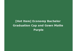 [Hot Item] Economy Bachelor Graduation Cap and Gown Matte Purple