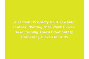[Hot Item] Prisafety Split Cowhide Leather Planting Yard Work Gloves Rose Pruning Thorn Proof Safety Gardening Gloves for Kids