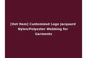 [Hot Item] Customized Logo Jacquard Nylon/Polyester Webbing for Garments