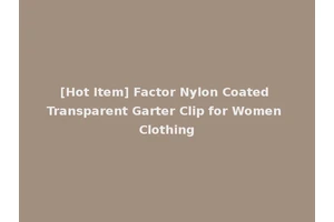 [Hot Item] Factor Nylon Coated Transparent Garter Clip for Women Clothing