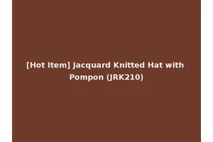 [Hot Item] Jacquard Knitted Hat with Pompon (JRK210)