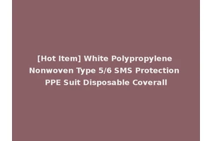 [Hot Item] White Polypropylene Nonwoven Type 5/6 SMS Protection PPE Suit Disposable Coverall