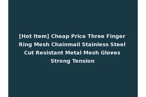 [Hot Item] Cheap Price Three Finger Ring Mesh Chainmail Stainless Steel Cut Resistant Metal Mesh Gloves Strong Tension