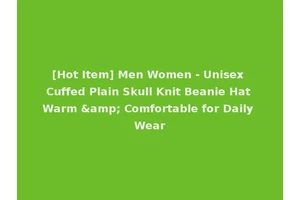 [Hot Item] Men Women - Unisex Cuffed Plain Skull Knit Beanie Hat Warm &amp; Comfortable for Daily Wear