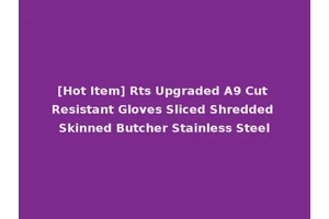 [Hot Item] Rts Upgraded A9 Cut Resistant Gloves Sliced Shredded Skinned Butcher Stainless Steel