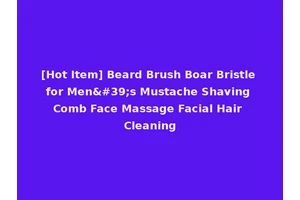 [Hot Item] Beard Brush Boar Bristle for Men's Mustache Shaving Comb Face Massage Facial Hair Cleaning