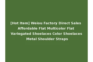 [Hot Item] Weiou Factory Direct Sales Affordable Flat Multicolor Flat Variegated Shoelaces Color Shoelaces Metal Shoulder Straps