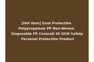 [Hot Item] Dust Protective Polypropylene PP Non-Woven Disposable PP Coverall 45 GSM Safety Personal Protective Product