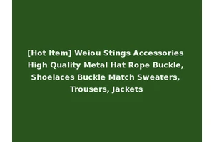 [Hot Item] Weiou Stings Accessories High Quality Metal Hat Rope Buckle, Shoelaces Buckle Match Sweaters, Trousers, Jackets
