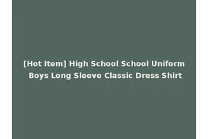 [Hot Item] High School School Uniform Boys Long Sleeve Classic Dress Shirt
