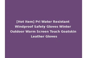 [Hot Item] Pri Water Resistant Windproof Safety Gloves Winter Outdoor Warm Screen Touch Goatskin Leather Gloves