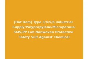 [Hot Item] Type 3/4/5/6 Industrial Supply/Polypropylene/Microporous/SMS/PP Lab Nonwoven Protective Safety Suit Against Chemical