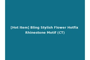 [Hot Item] Bling Stylish Flower Hotfix Rhinestone Motif (CT)