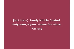 [Hot Item] Sandy Nitirle Coated Polyester/Nylon Gloves for Glass Factory
