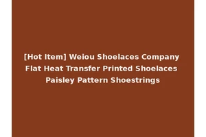 [Hot Item] Weiou Shoelaces Company Flat Heat Transfer Printed Shoelaces Paisley Pattern Shoestrings