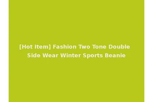 [Hot Item] Fashion Two Tone Double Side Wear Winter Sports Beanie