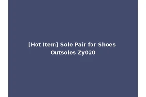 [Hot Item] Sole Pair for Shoes Outsoles Zy020
