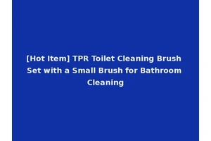 [Hot Item] TPR Toilet Cleaning Brush Set with a Small Brush for Bathroom Cleaning