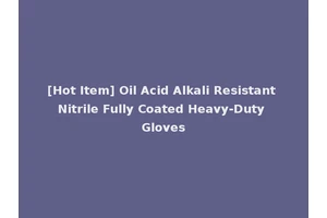 [Hot Item] Oil Acid Alkali Resistant Nitrile Fully Coated Heavy-Duty Gloves