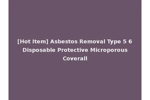 [Hot Item] Asbestos Removal Type 5 6 Disposable Protective Microporous Coverall
