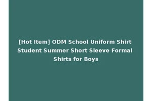 [Hot Item] ODM School Uniform Shirt Student Summer Short Sleeve Formal Shirts for Boys