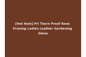 [Hot Item] Pri Thorn Proof Rose Pruning Ladies Leather Gardening Glove