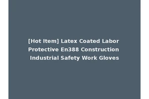 [Hot Item] Latex Coated Labor Protective En388 Construction Industrial Safety Work Gloves