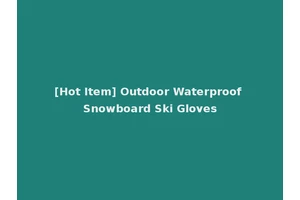 [Hot Item] Outdoor Waterproof Snowboard Ski Gloves